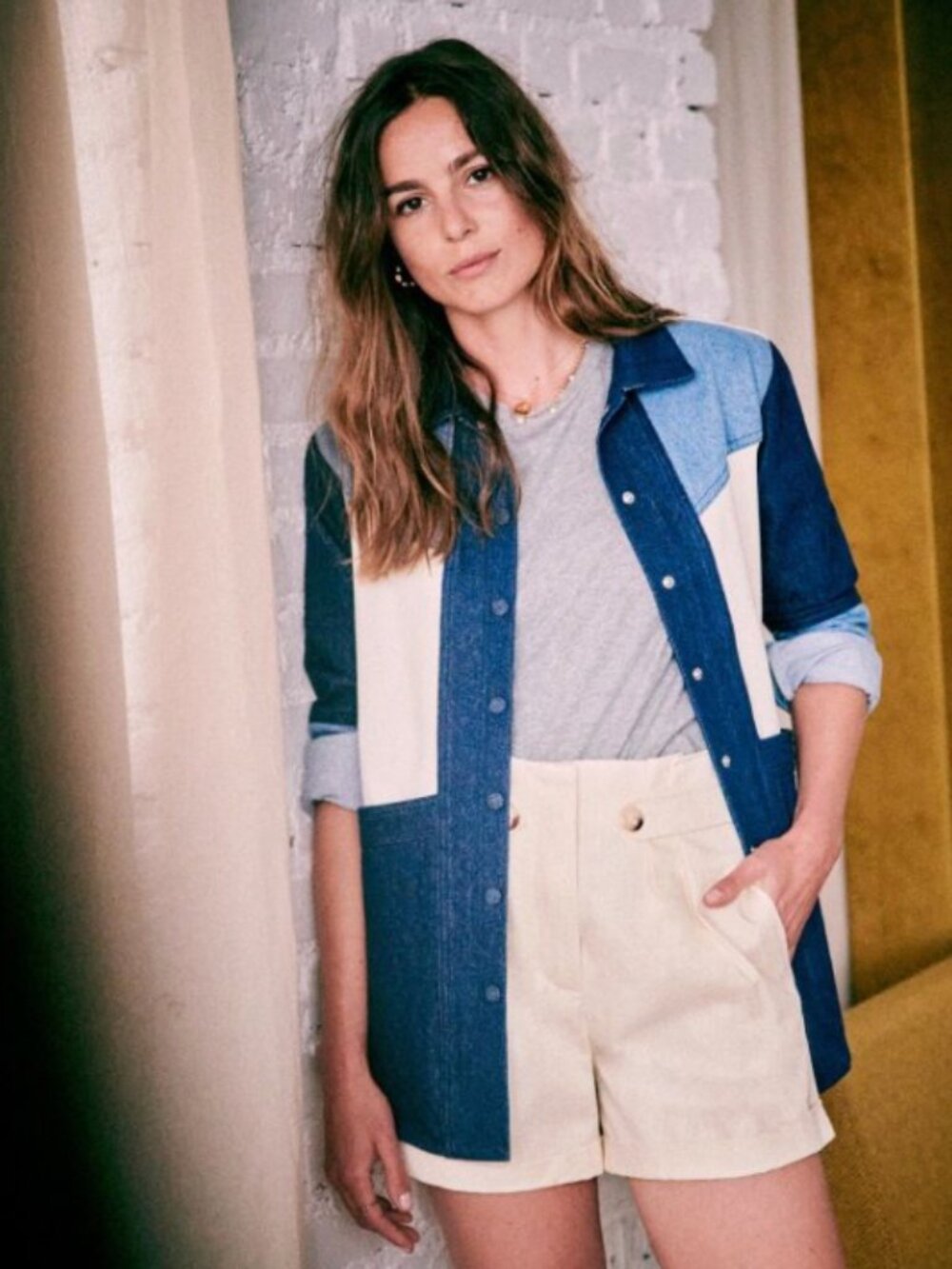 Will Jacket - Denim Patchwork (Sezane)